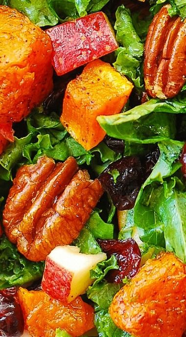 Butternut Squash, Kale, Pecan, Cranberry, Apple Salad