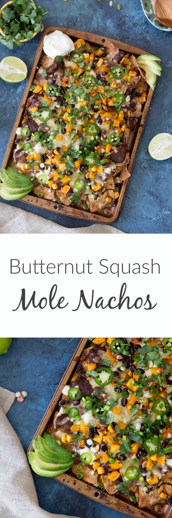 Butternut Squash Mole Nachos