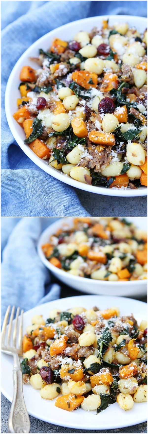 Butternut Squash, Sausage, and Kale Gnocchi