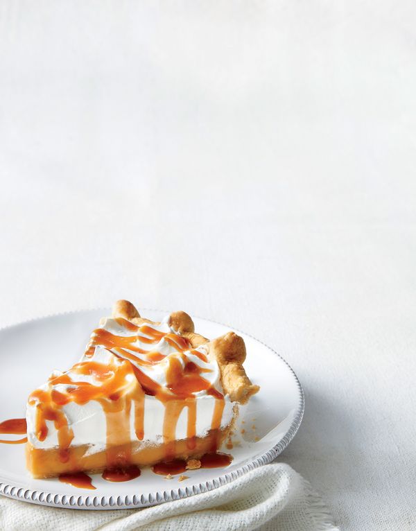 Butterscotch Pie with Whiskey Caramel Sauce