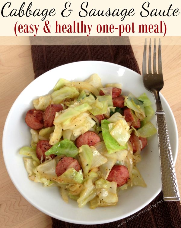 Cabbage & Sausage Saute | Easy & Healthy One-Pot Meal