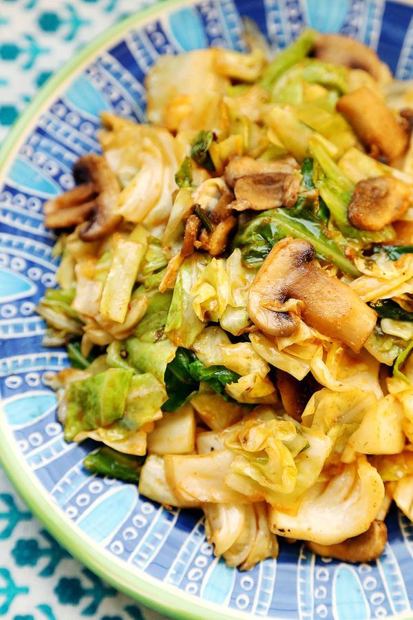 Cabbage and Mushroom Stir Fry