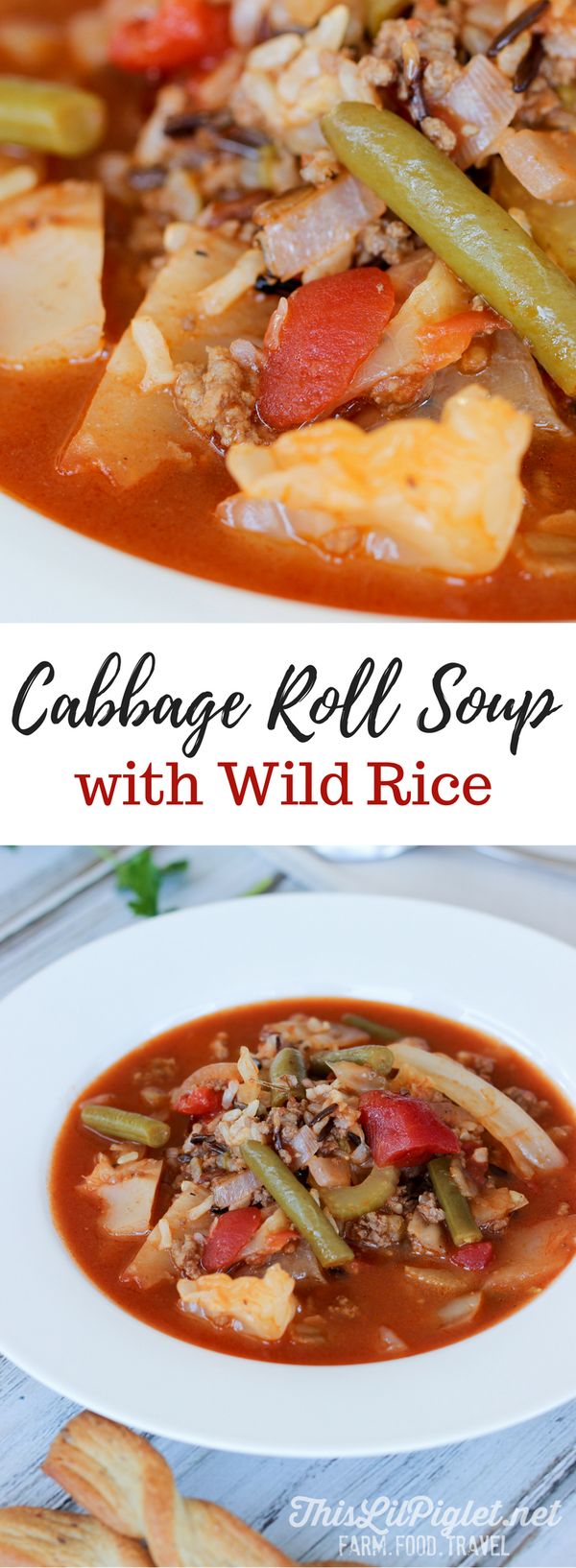 Cabbage Roll Soup with Wild Rice