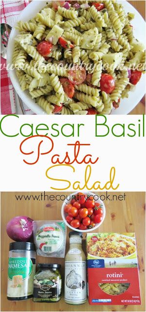 Caesar Basil Pasta Salad