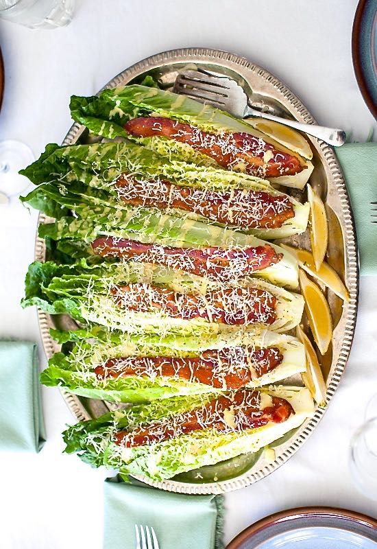 Caesar Wedge Salad with Bacon & Parmesan