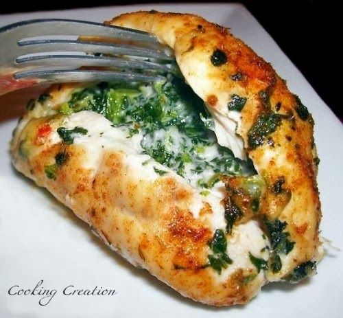 Cajun Chicken Stuffed With Pepper Jack Cheese and Spinach