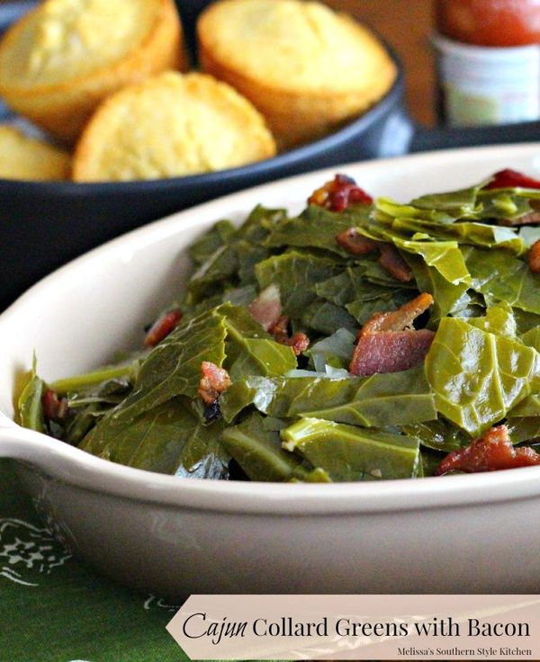 Cajun Collard Greens with Bacon