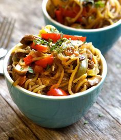 Cajun Zucchini Noodle Pasta (Vegan, Paleo