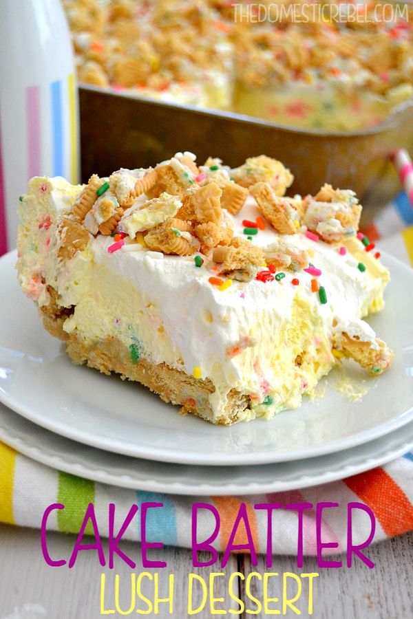 Cake Batter Gooey Bars