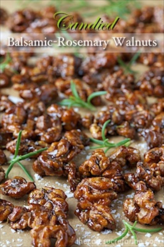 Candied Balsamic Rosemary Walnuts