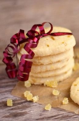 Candied Ginger Shortbread Cookies