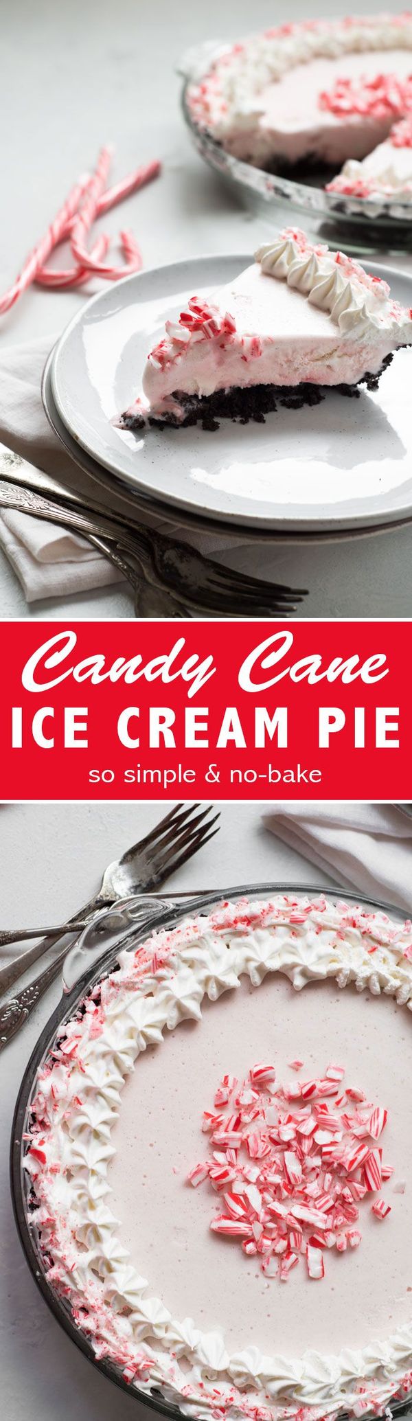 Candy Cane Ice Cream Pie