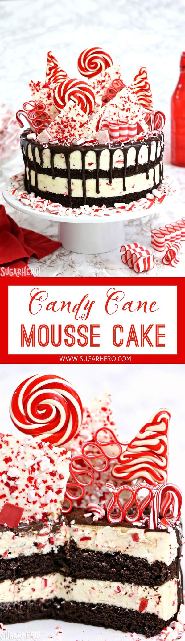 Candy Cane Mousse Cake