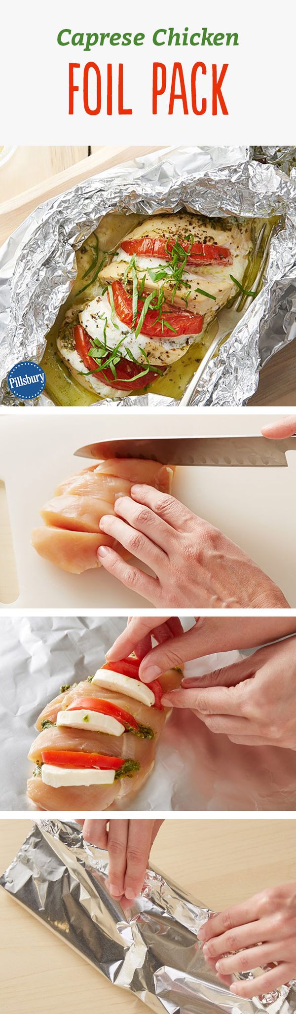 Caprese Chicken Foil Pack