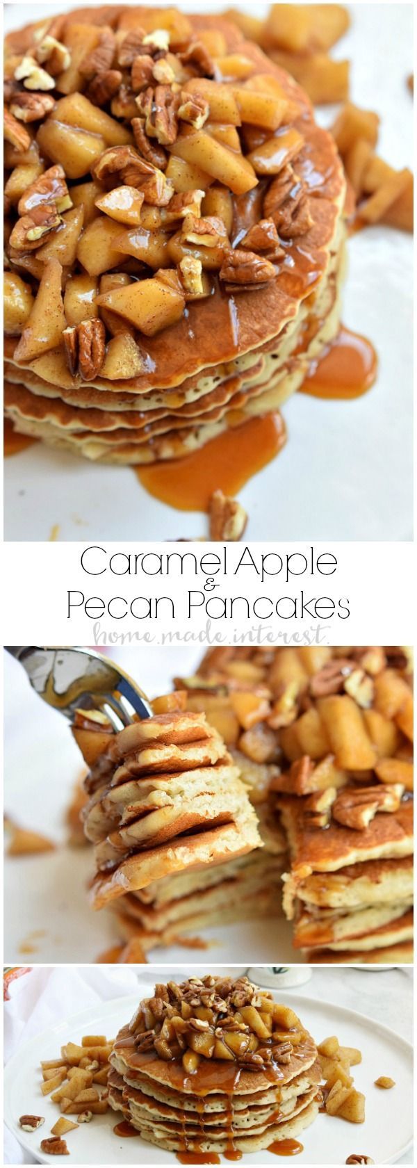 Caramel Apple and Pecan Pancakes