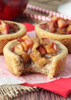 Caramel Apple Cookie Cups