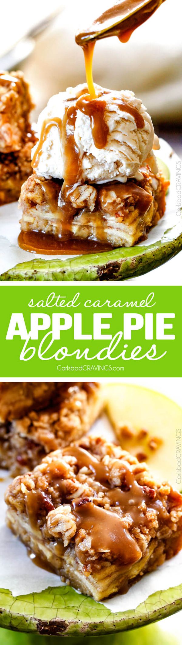 Caramel Apple Pie Blondies