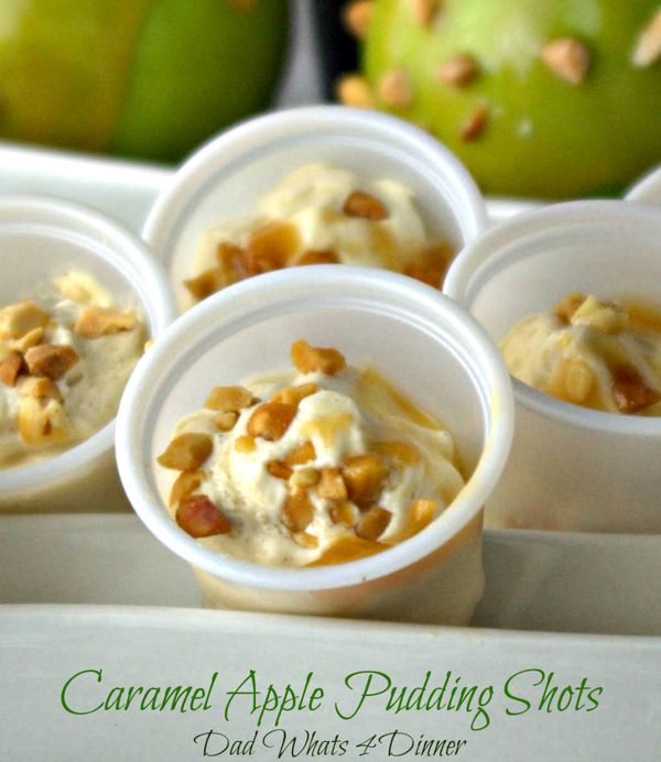 Caramel Apple Pudding Shots