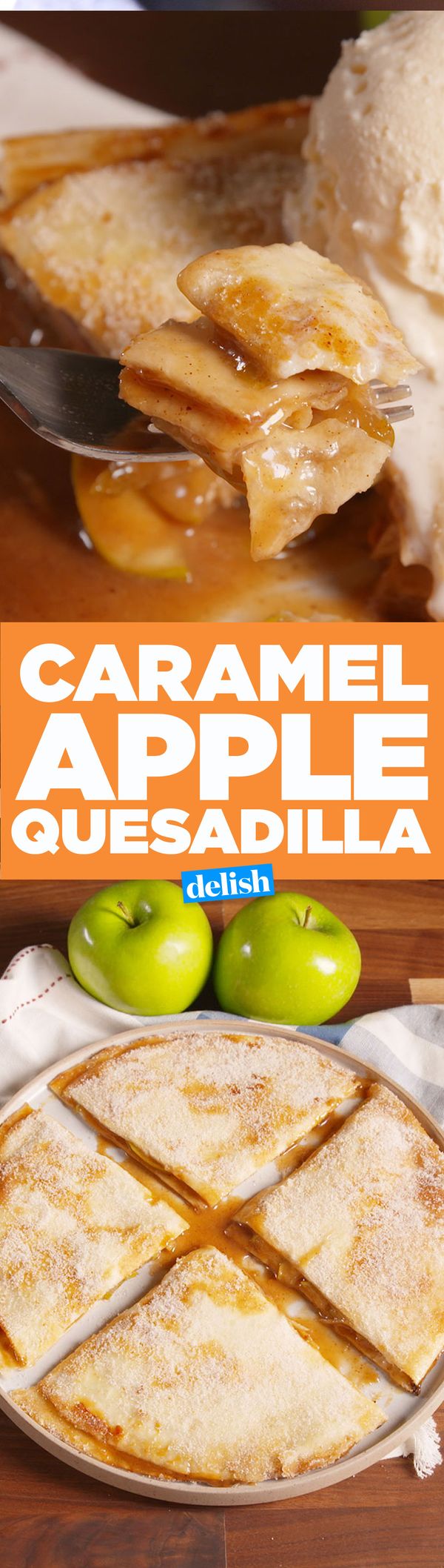 Caramel Apple Quesadilla