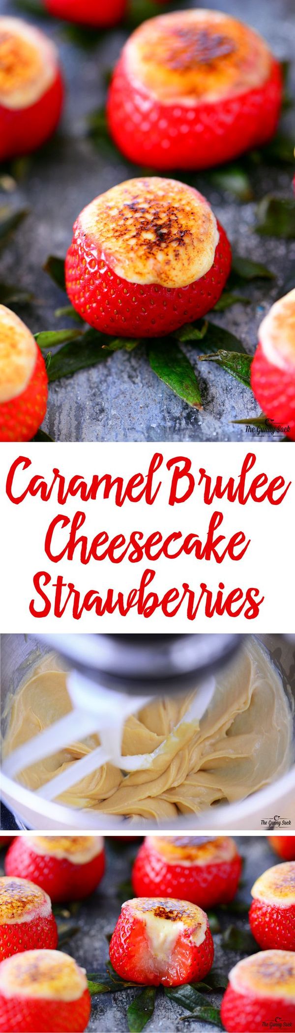 Caramel Brulee Cheesecake Strawberries