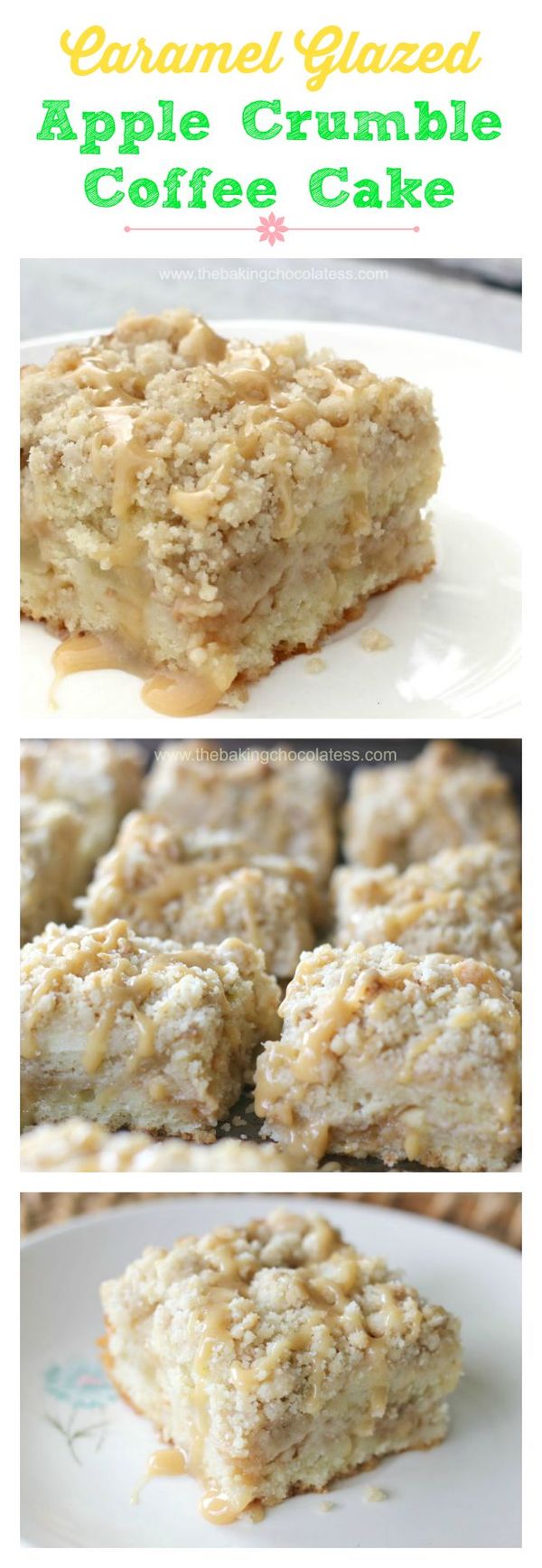 Caramel Glazed Apple Crumble Coffee Cake