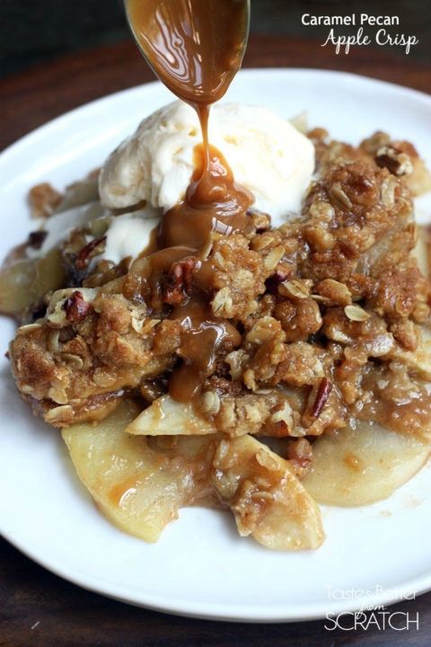 Caramel Pecan Apple Crisp