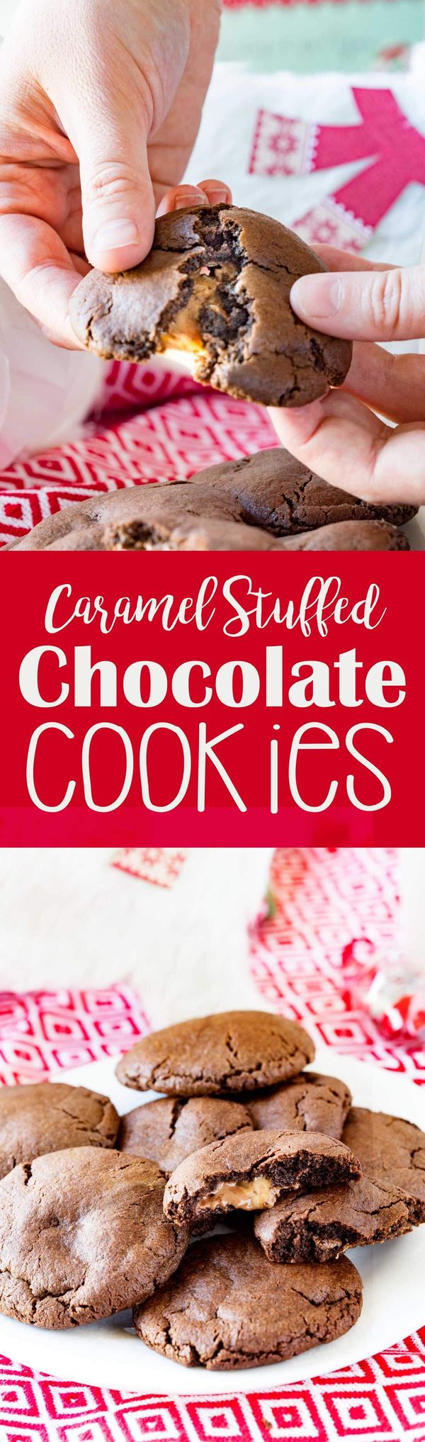 Caramel Stuffed Chocolate Cookies