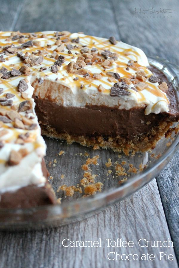 Caramel Toffee Crunch Chocolate Pie