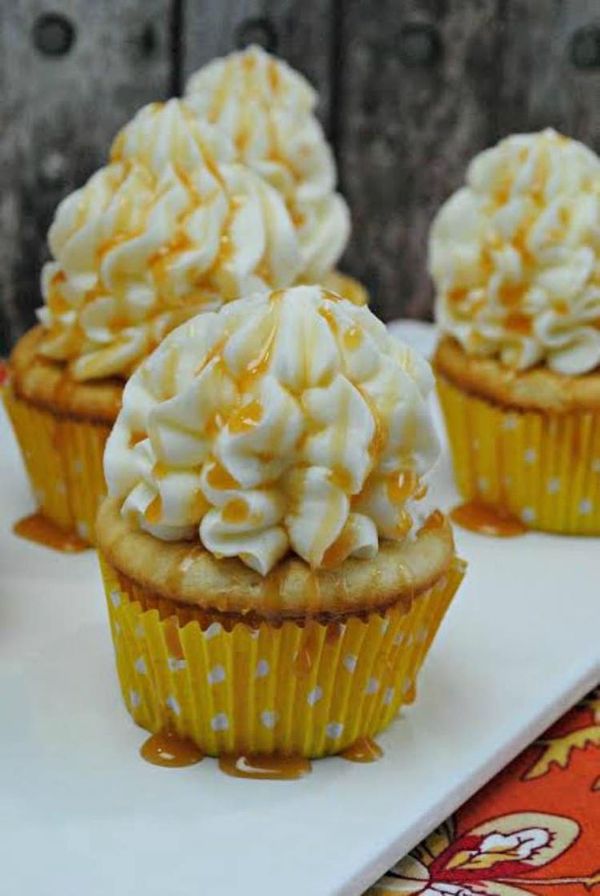 Caramel Vanilla Bean Cupcakes