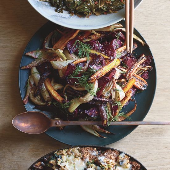 Caramelized Vegetables with Dijon Butter