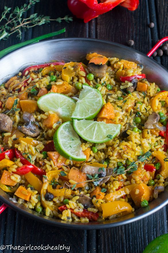 Caribbean paella (vegan style