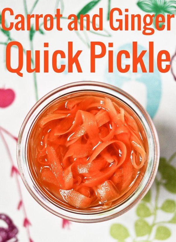 Carrot and Ginger Quickie Pickle