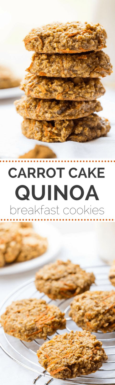 Carrot Cake Quinoa Breakfast Cookies