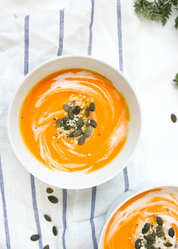 Carrot, coconut and ginger soup