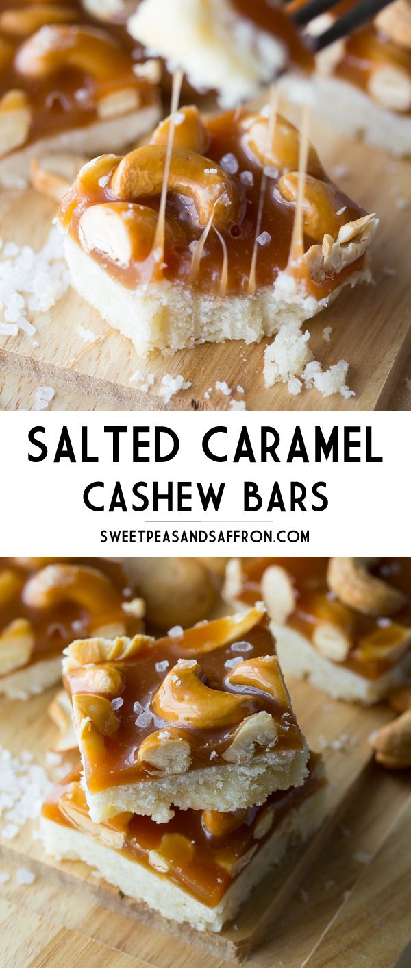 Cashew Salted Caramel Bars