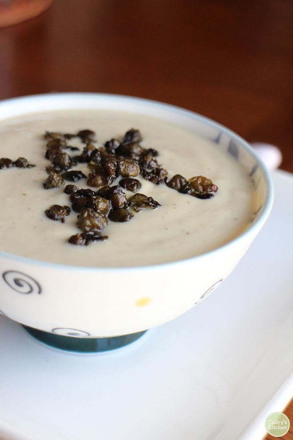 Cauliflower Bisque with Fried Capers