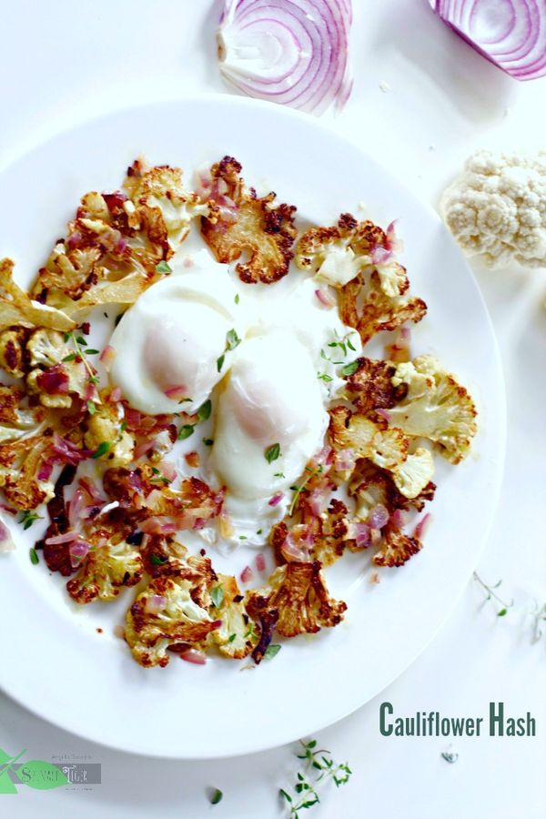 Cauliflower Hash Poached Egg