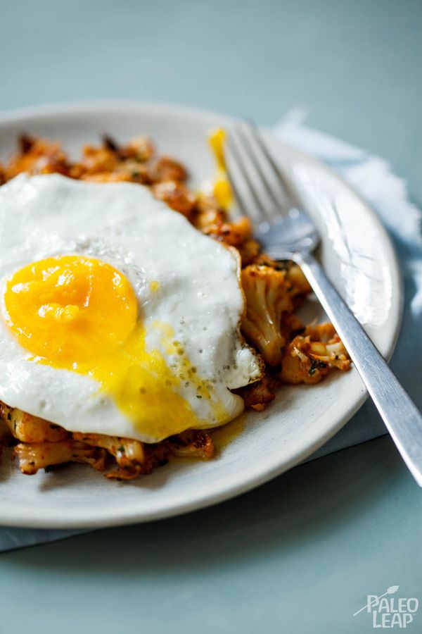 Cauliflower Hash With Eggs