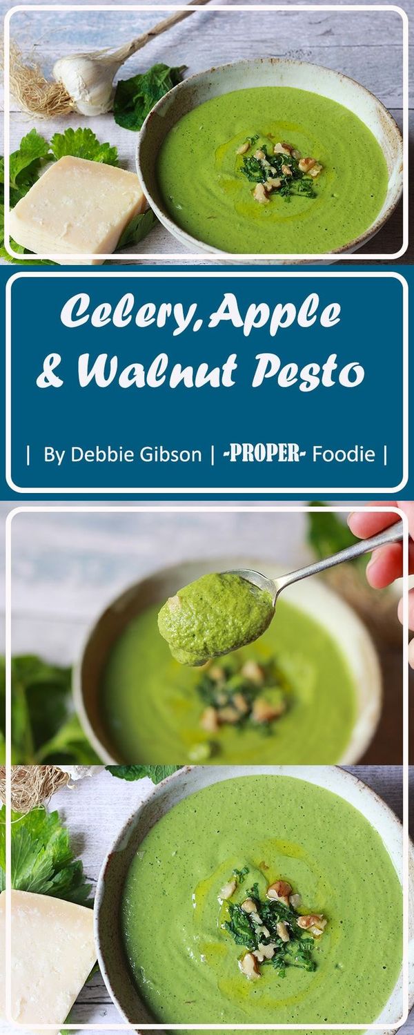 Celery, Apple and Walnut autumnal Pesto