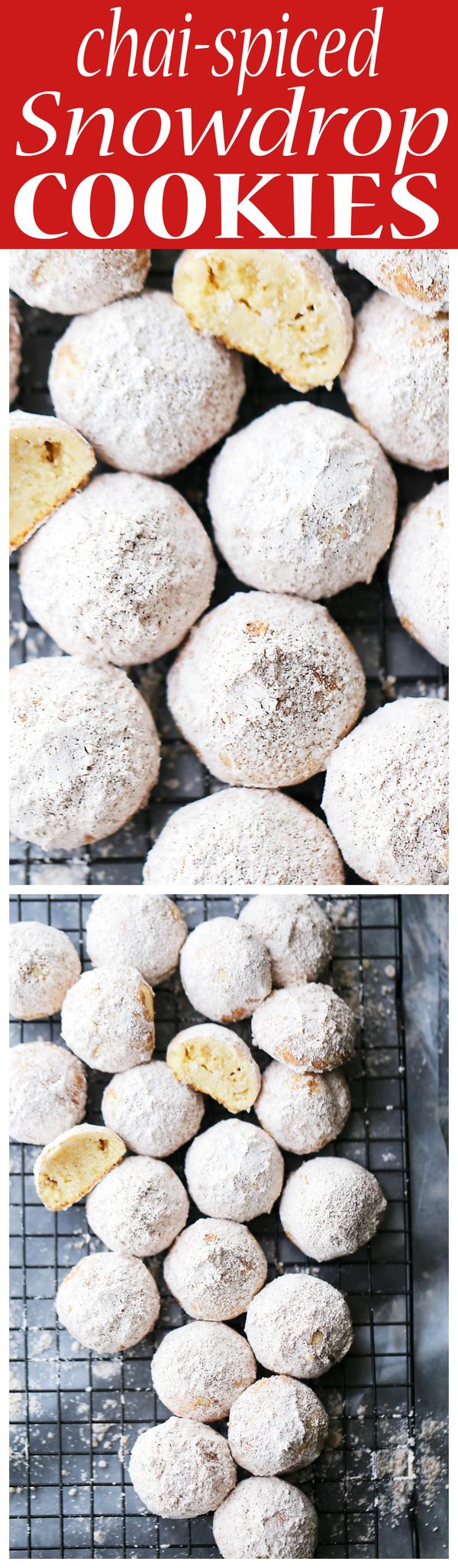 Chai Spiced Snowdrop Cookies