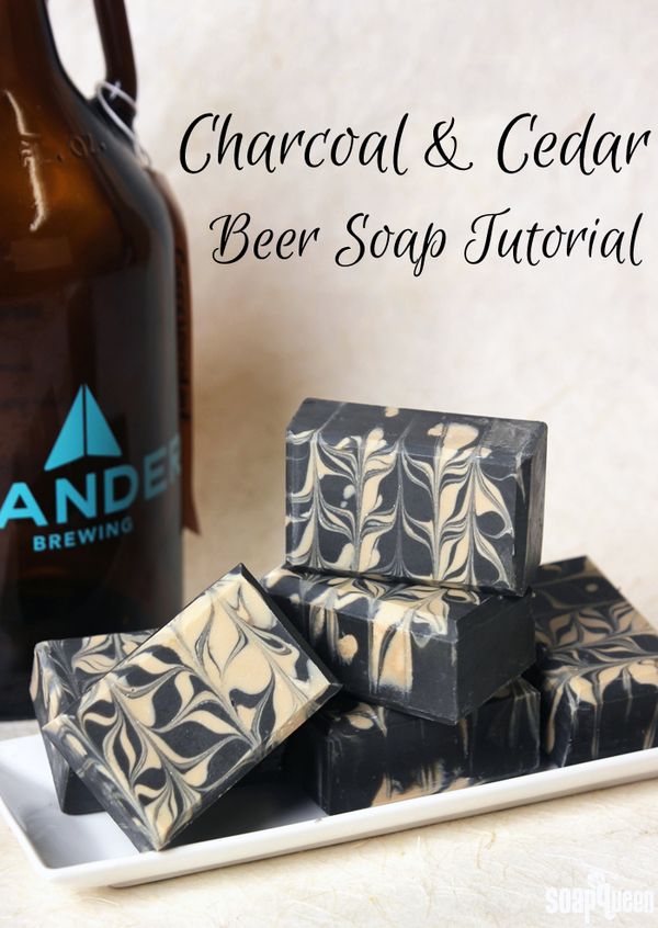 Charcoal & Cedar Beer Cold Process Soap Tutorial