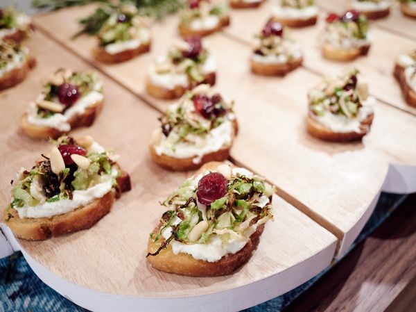 Charred Brussels Sprout Crostini