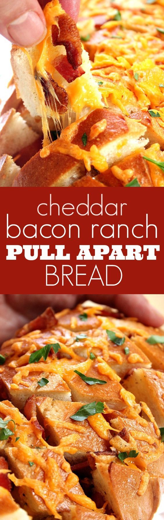 Cheddar Bacon Ranch Pull Apart Bread