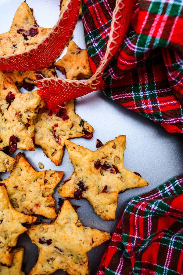 Cheddar Cranberry Walnut Rosemary Cookies