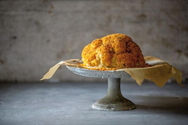 Cheese Filled Cauliflower Coated in Crispy Bread Crumbs