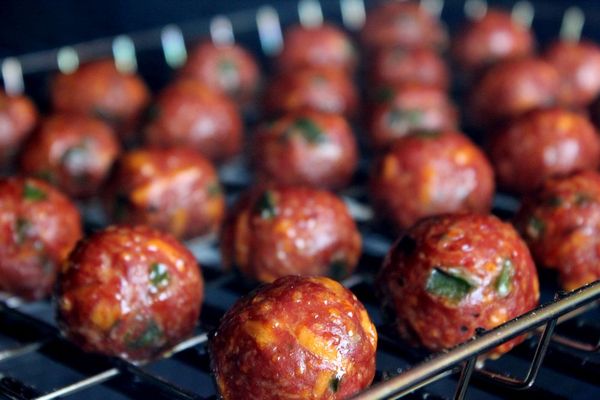 Cheese Stuffed Jalapeno Meatballs