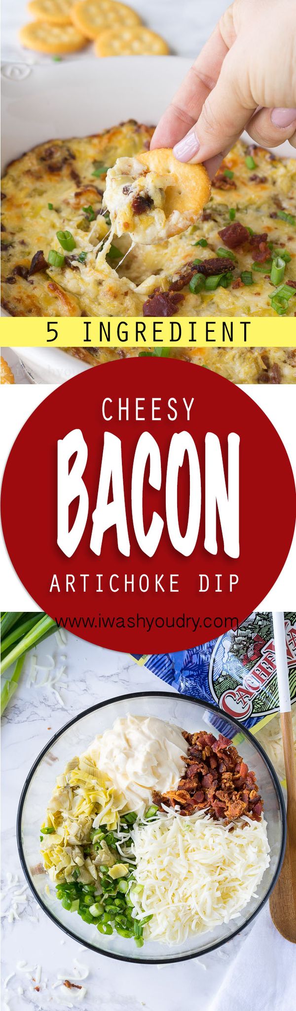 Cheesy Bacon Artichoke Dip