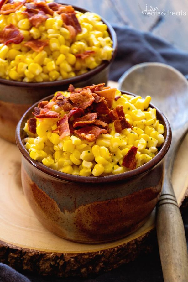 Cheesy Bacon Ranch Crock Pot Creamed Corn