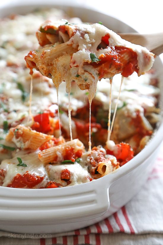 Cheesy Baked Penne with Roasted Veggies