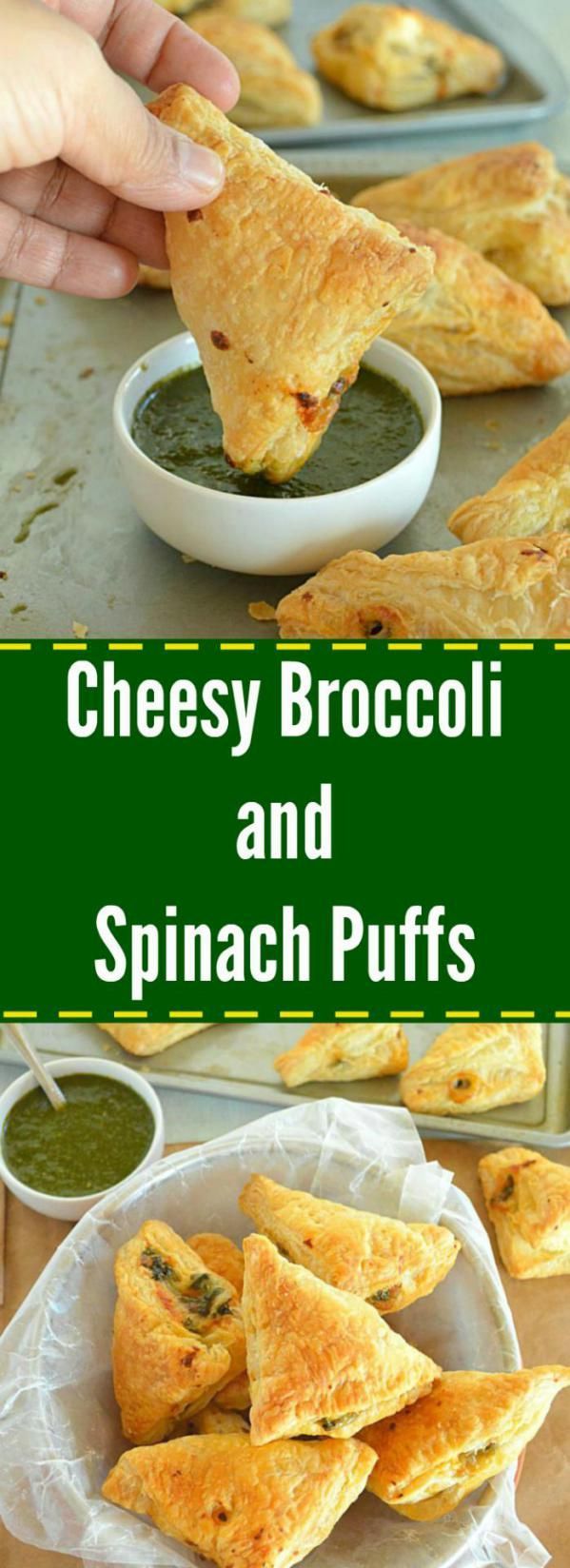 Cheesy Broccoli And Spinach Puffs